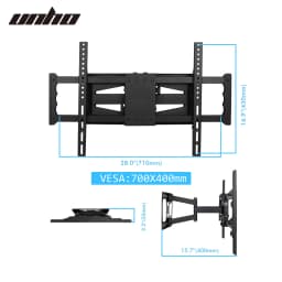 Full Motion TV Wall Mount Tilt Swivel TV Bracket with Dual Arms for 32-85 Inches LED LCD