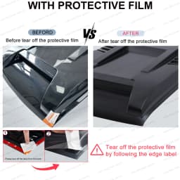 For Nissan Navara NP300 2015-2020 Frontier D23 Front Bonnet Scoop Hood Cover Matte Black Bonnet Guard Protector Car Accessories