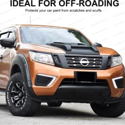 For Nissan Navara NP300 2015-2020 Frontier D23 Front Bonnet Scoop Hood Cover Matte Black Bonnet Guard Protector Car Accessories
