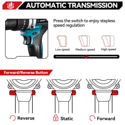 ONEVAN 13MM 650N.M Brushless Electric Impact Drill 20+3 Torque Cordless Screwdriver Drill Power Tool For Makita 18V Battery Pin