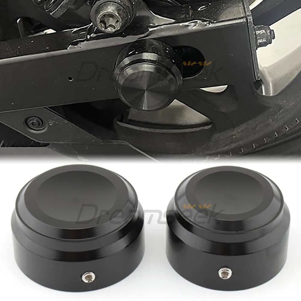 2Pcs Black Rear Axle Cap for Harley Nightster 975 RH975 Special 2022 23 Motorcycle Axle Wheel Screw Nut Bolt Cover CNC Aluminum