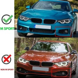 For BMW F32 F33 F36 M Sport Front Center+Left+Right Fog Light Grille Cover 2013-2020
