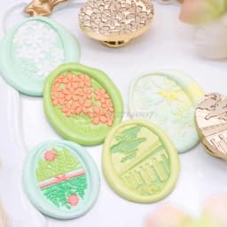 Sealing Wax Seal Stamp Oval Daisies Snowflake Bridge Plant Pattern Gift DIY Scrapbooking Supplies Handbook Brass Craft Stamps