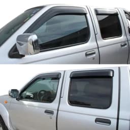 Car Window Visor Sun Rain Guards for Nissan Navara D22 1997-2005 Wind Deflector Weathershield Smoke Black Dual Cab Accessories
