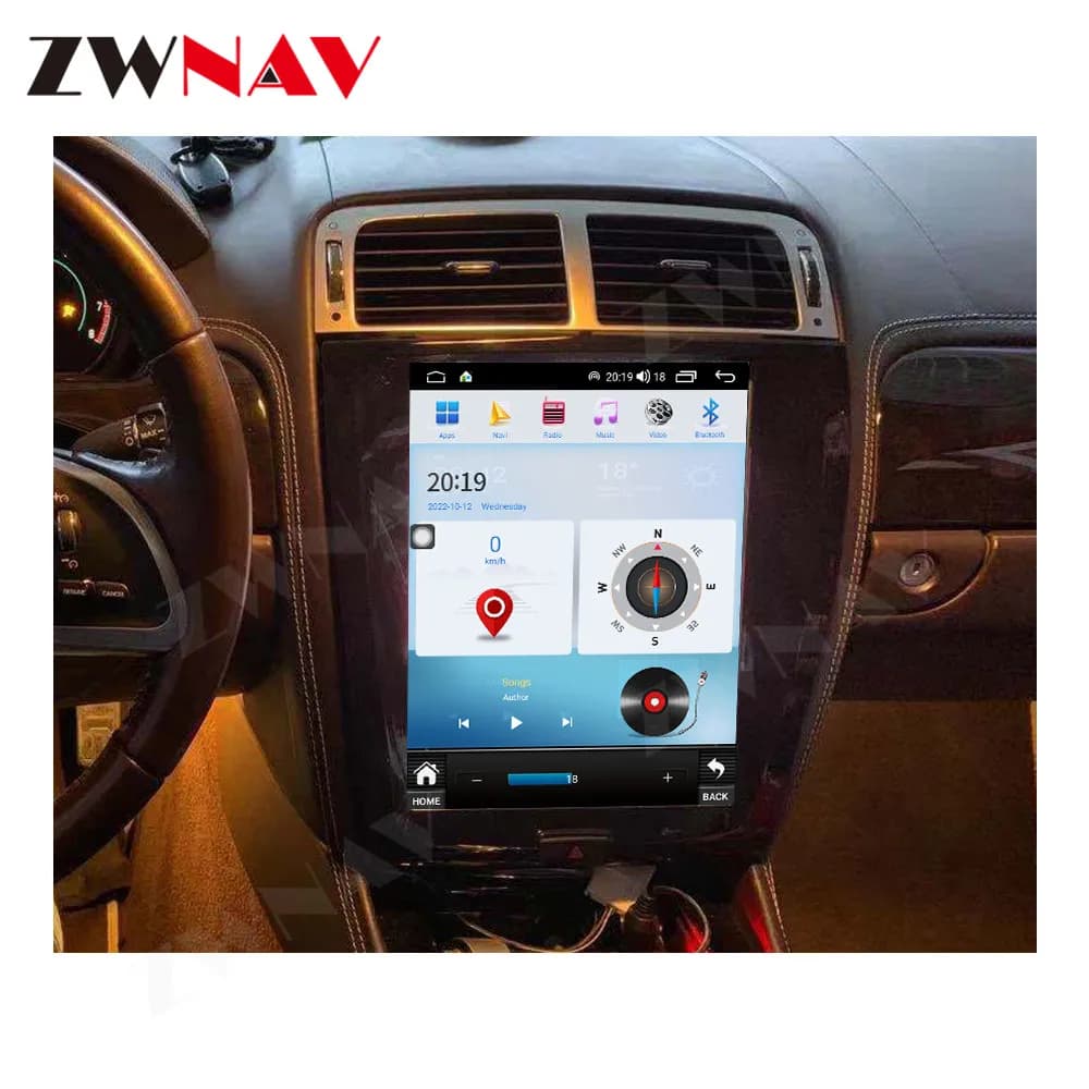 QualcommCar GPS radio Android 12 multimedia player For Jaguar XJ Tesa2004 2005 2006 2007 2008 carpaly upgradation Bluetooth