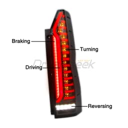 LED Tail Light Assembly For Toyota HiAce H300 2019 2020 2021 2022 2023 Brake Driving Reversing Lamp W/ Dynamic Turn Smoke Lens