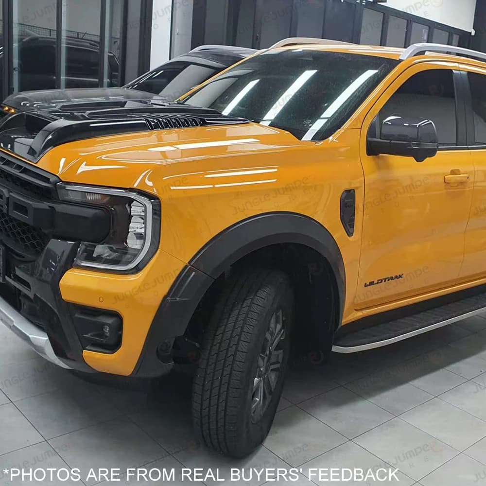 ABS Matte Black Fender Flares For Ford Ranger Next Gen T9 2023 2024 2025 2026 35mm Wide Off-road Wheel Arch Fender
