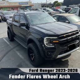 ABS Matte Black Fender Flares For Ford Ranger Next Gen T9 2023 2024 2025 2026 35mm Wide Off-road Wheel Arch Fender