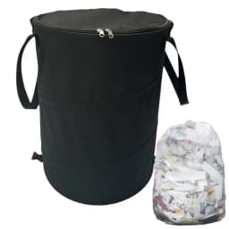 Outdoor Collapsible Leaf Bin Collapsible Garden Bin Trash Can Portable Yard Waste Bag With Zipper 37L Reusable Foldable Utility