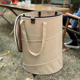 Outdoor Collapsible Leaf Bin Collapsible Garden Bin Trash Can Portable Yard Waste Bag With Zipper 37L Reusable Foldable Utility