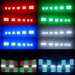 60W Mni LED Strobe RGBW 4in1 8 Zone &White 8000K 4 Zone DMX Super Bright Dj Wash Bar Strobe Stage Lighting Effects