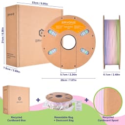 ERYONE Promotion PLA Matte Rainbow 1/2/3/5/10KG 1.75mm ±0.03mm Filament For 3D Printer Macaron Watercolor Filament High Quality