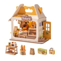 Rolife Food Box Shop Rolife Miniature Doll House DIY Miniature House Kit Diorama House Building Set with LED Room