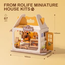 Rolife Food Box Shop Rolife Miniature Doll House DIY Miniature House Kit Diorama House Building Set with LED Room