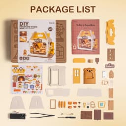 Rolife Food Box Shop Rolife Miniature Doll House DIY Miniature House Kit Diorama House Building Set with LED Room