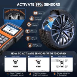 FOXWELL T2000 PRO Auto Tire Pressure Tool Reset TPMS Relearn Activate Sensors Programming Car OBD2 Code Reader Diagnostic Tools