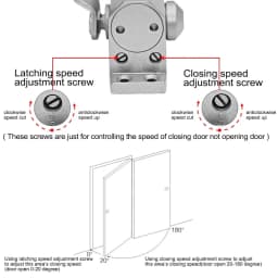 Automatic Door Closer Spring Hydraulic Buffer Metal Concealed Gate Closer Adjustable Speed Door Mute Closing 15 to 30KG