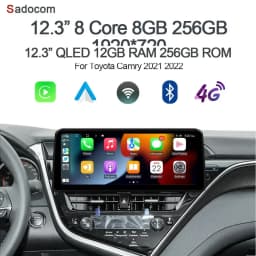 DSP 12.3" QLED 720P 360 8G+256G Carplay Android 14.0 Car DVD Player GPS DSP WIFI Stereo autoradio For Toyota Camry 2021 2022