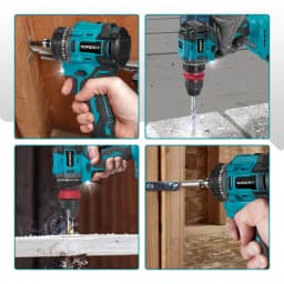 YOFIDRA 2 IN1 Brushless Electric Screwdriver Hammer Cordless Drill Impact Multifunctional Power Tool For Makita 21V Battery Pin