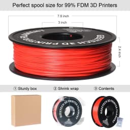 Geeetech Pure PLA Filament 1.75mm, 1KG (2.2LBS), Tangle-Free 3D Printer Filament, ±0.03mm High Precision, Vacuum Sealed, Eco-Fri