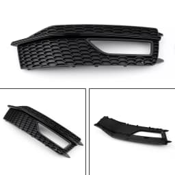 Artudatech 1Pair Bumper Fog Light Lamp Cover Grille Grill For Audi A4 S-line S4 2013-2015