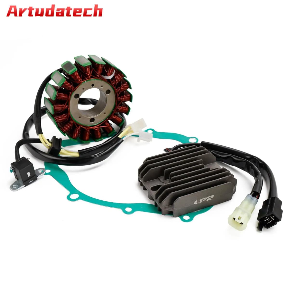 Artudatech Magneto Stator,Voltage Rectifier,Gasket For Suzuki DL650 Vstrom 650 2004-2006