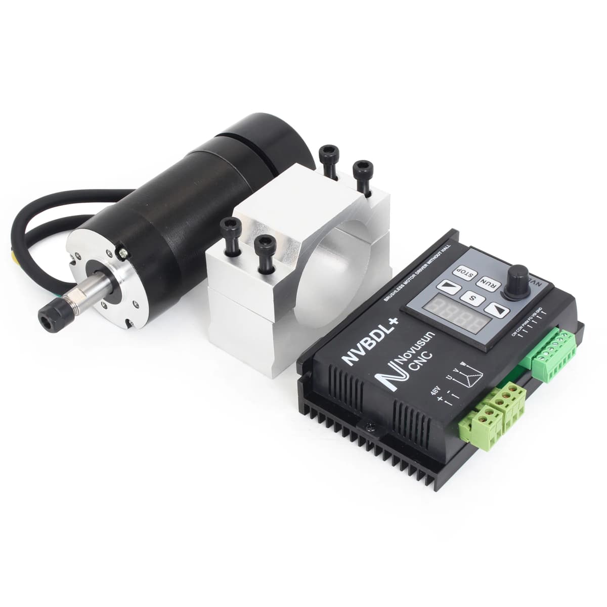 Air cooled DC Brushless Spindle Motor 400W 48V ER8 + 600W 60V Driver Without Hall CNC Router Milling Kit