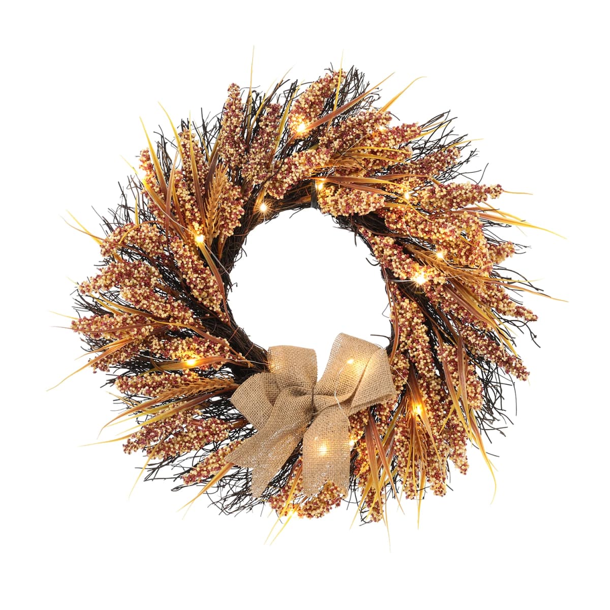 50CM Christmas Harvest Festival Wheat Autumn Wreath