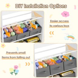 Children's shelf with 9 boxing, shelf for the children's room with a bookshelf, toy shelf for the children's room