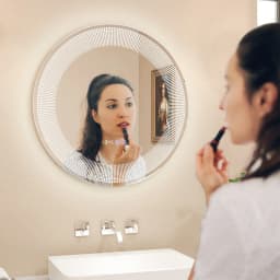 ERGOMASTER Bathroom Led Vanity Mirror Dimmable Vanity Wall Mirror w/3 Colors Lights
