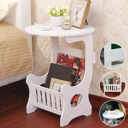 Bedside Table Mini Round Coffee Tea Table Nightstands for Bedroom Simple Small Cabinet Bedroom Furniture Bed Table