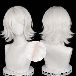 Juzo Suzuya Cosplay Wig 35cm Short Silver White Women Hair Anime Heat Resistant Synthetic Wigs