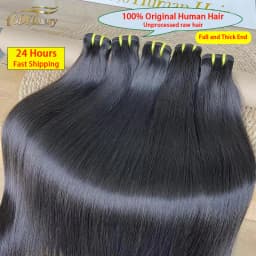 16A Vietnamese Raw Hair Bone Straight Bundles 100% Unprocessed Human Hair Extensions Double Weft 10-36Inch Natural Color #1B
