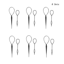 2pcs/S Et Ponytail Creator Plastic Loop Black Pony Topsy Tail Clip Hair Accessories Braiding Maker Styling Tool For Women Girls