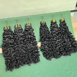 Burmese Curly Raw Virgin Hair Bundles Thick 100% Unprocessed Human Hair Extensions Vietnamese Wavy Bouncy Double Weft Full Head