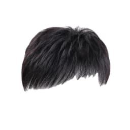 Synthetic Men Natural Fake Hairpiece Black False Hair Cover Effectively Cover Thinning Hair Male Clips-On Short Hair Wig
