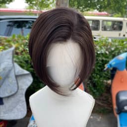 Natural Brown Short Bob Cut Synthetic Lace Front Wigs for Women Cosplay Wigs for Men Hairline Glueless 13x4 Lace Front Wigs