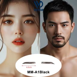 VEYDA Fake Eyebrow Women Or Man Hair Brazilian Hair Invisible Handmade 100% Human Hair Fake Eyebrows Hand Tied False Eyebrows