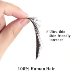 VEYDA Fake Eyebrow Women Or Man Hair Brazilian Hair Invisible Handmade 100% Human Hair Fake Eyebrows Hand Tied False Eyebrows