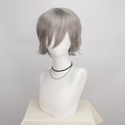 Synthetic Unisex 12 Inches Short Cosplay Hair Party White Red Pink Blonde Orange Yellow Wigs with Bangs Lolita Wig For Men Women