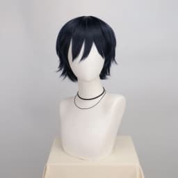 Synthetic Unisex 12 Inches Short Cosplay Hair Party White Red Pink Blonde Orange Yellow Wigs with Bangs Lolita Wig For Men Women