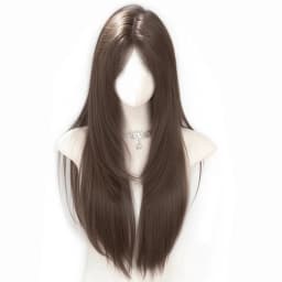 Synthetic Wig Female Long Straight Hair Wig High-Level Natural Fashion Long Straight Hair Wig Heat-Resistant Hair for Daily Use