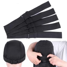 1-25 Pieces Black 3 cm Adjustable Wig Elastic Bands Adjustable Elastic Wig Straps for Making Wig Cap Accessories wig tools ﻿