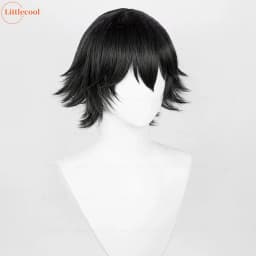 Anime Shizuku Cosplay Wig Black Short Shizuku Murasaki Wigs With Glasses Heat Resistant Synthetic Hair Halloween Wigs+ Wig Cap