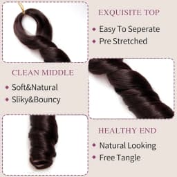 French Curl Braiding Hair 12/16/24Inch French Curl Crochet Braids Short Curly Crochet Hair Bouncy Synthetic Knotless Braiding