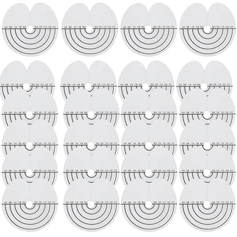 10-100 Pcs Heat Shield Guards for Hair Extensions Clear PVC with Scale Single Hole round Spacer Template Keratin Glue Protection