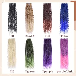 Synthetic SE Dreadlocs Braids Hair Extensions, 24 Inch 8 Strands/Lot 3 In 1 Mixed Hippie Style Single End Dreadslocks for Women