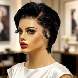 Body Wave 13x4 Lace Front Wig for Women Brazilian Human Hair Short Pixie Cut Wig Pre Plucked 180% Density