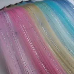 Multicolor Clip in Hair Extensions Mix Tinsels Colored Hair Extensions, 2 in 1 Rainbow Hair with Silver Tinsels for Kids Girls