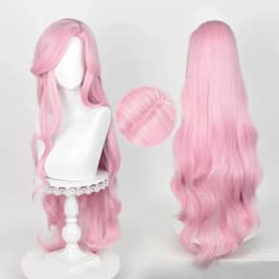 Long Pink Wavy Heat Resistant Synthetic Hair Halloween Party Fluttershee costumes 100cm Anime Pony Fluttershy Cosplay Wig